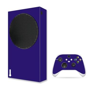 Imagem de Skin Wrap compatível com Xbox Series S, conjunto completo de decalque de vinil, capa adesiva protetora para console de jogos e controle (azul)