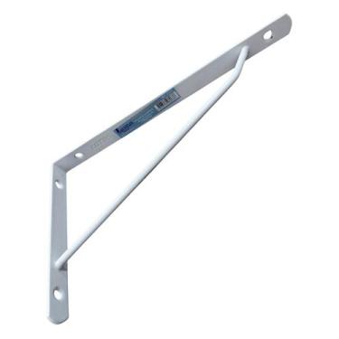 Imagem de Kit 2 Unidades Cantoneira Suporte Prateleira 25 cm Bco 6722 - LOTUS