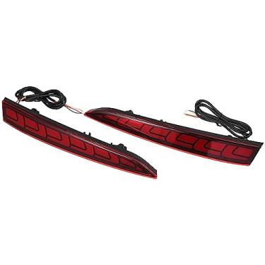 Imagem de A ABSOPRO Para-choque traseiro refletor neblina freio cauda seta luz vermelha âmbar LED para Hyundai Accent Verna 2016 2017 2018 2019 lente vermelha 1 par