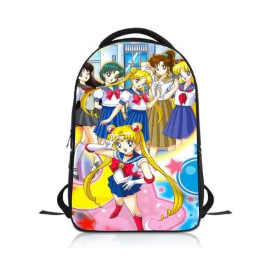 Imagem de Mochila escolar Sailers Moons Anime para crianças 24x12x30cm