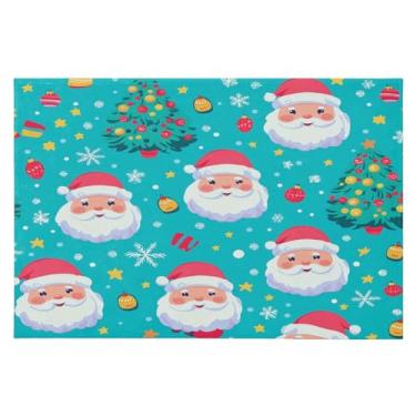 Imagem de CEBUGI Tapete de área 60 x 90 cm, macio, lavável, antiderrapante, com suporte de borracha, tapetes fofos de Papai Noel para sala de estar, quarto, decoração de casa