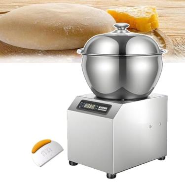 Imagem de KKSOUFX Batedeira EléTrica Comercial De Pedestal Com Espiral Para Massa De PãO, 1800 W, Em AçO InoxidáVel, Dupla AçãO, Dupla Velocidade E Temporizador, Ideal Para Restaurantes, Padarias E Pizzarias
