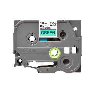 Imagem de Fita Brother TZE-741 18mm Preto sobre Verde