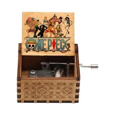 Imagem de Caixa De Música Antiga De Madeira Esculpida Com Manivela Para Presente