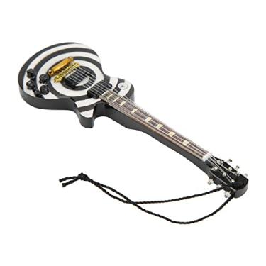 Imagem de Cryfokt Modelo de Guitarra Basswood Requintado Em Miniatura, Decorações de Brinquedo Realistas para Amantes da Música