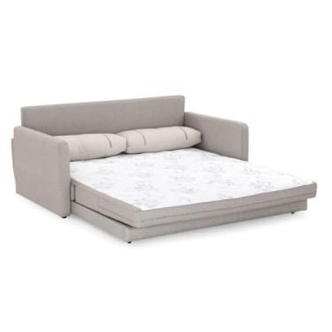 Imagem de Sofá-cama 3 Lugares Queen Herval Aurora, Linho Bege, 176 cm