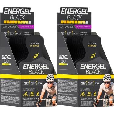 Imagem de Kit 2X Energel Black - 10 Sachês Guaraná c/ açaí - BodyAction-Masculino