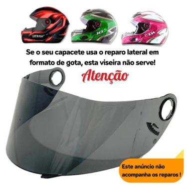 Imagem de Viseira Capacete Fokker / Mx5 Antirrisco Injetada 2.2mm Polivisor, Fum