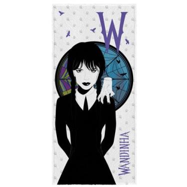 Imagem de Toalha Felpuda De Banho Estampada Wandinha Com 1 Peca - Lepper