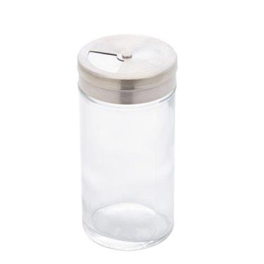 Imagem de Porta Tempero e Condimentos de Vidro com Tampa em Metal 100ml Lyor