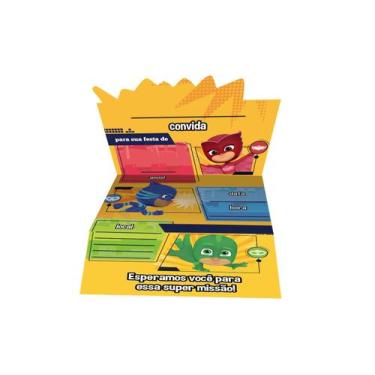 Imagem de Convite Festa PJ Masks - 08 unidades - Regina - Rizzo Festas