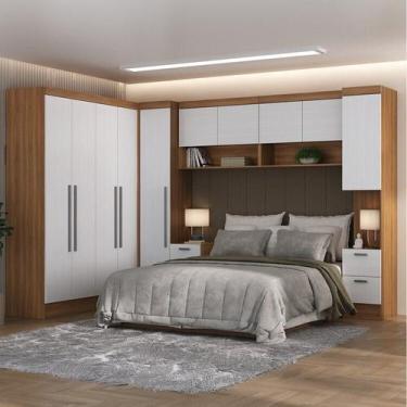Imagem de Quarto Completo 10 Portas 8 Gavetas 7 Peças Viena Espresso Móveis Marr