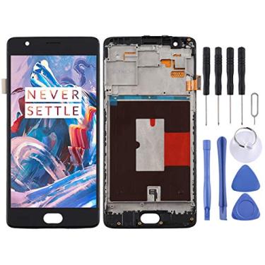 Imagem de Para OnePlus 3/3T A3000 A3010 TFT Material LCD Tela e Montagem completa do digitalizador com quadro