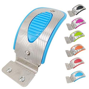 Imagem de OTFAITP Peças de freio do para-lama da roda traseira para 3 rodas Kick Scooter Upgrade Metal Conjunto de freio do para-choque traseiro (azul)