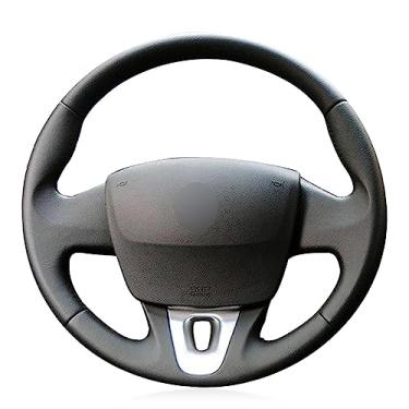 Imagem de ZIRIA Capa de volante de carro de couro preto, para Renault Kangoo (ZE) 2014-2019 Megane 2008-2016 Fluence (ZE) 2010-2016