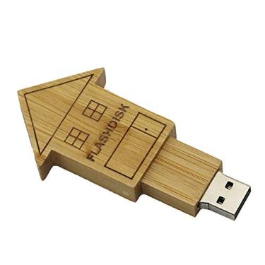 Imagem de 16GB Wood House Modelo 3.0 USB Flash Drive Pen Drive Armazenamento de Dados Pen Drive Pen Drive Pen Drive Pen Drive USB Drive USB 3.0 Pen Drive U Disk Flash Memory - Carbonizado