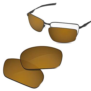 Imagem de Glintbay Lentes de óculos de sol de substituição 100% precisas para Oakley Splinter - Espelho dourado bronze polarizado