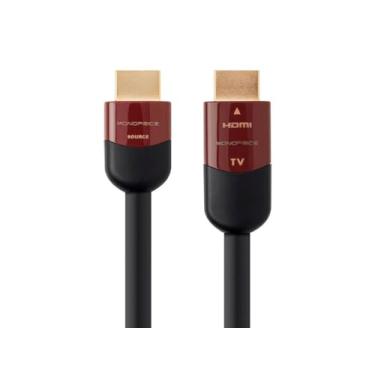 Imagem de Monoprice Cabo HDMI de alta velocidade – 10 metros – preto, ativo, 4K @ 60Hz, 18Gbps, 26AWG, YUV 4:2:0, CL2 – Cabernet Ultra Series