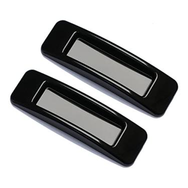 Imagem de 1Paire Pasta Aberta Puxadores De Porta De Correr Puxadores De Móveis Interior Gabinete De Plástico Autoadesivo Puxadores De Guarda-Roupa Multiuso, Preto