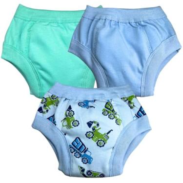 Imagem de Kit 3 Cueca Fralda Treinamento Desfralde Bebê Infantil Carro Kit 3 Unidades, Algodão, 6 Camadas Absorventes, Segura Escapes, Roupinha de Transição Unissex