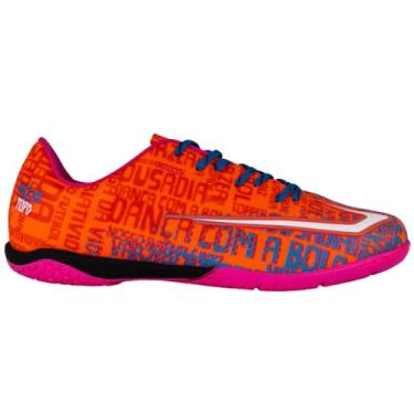 Imagem de Chuteira Futsal Topper Resenha (Laranja/Rosa, BR, Adulto, Numérico, 44)
