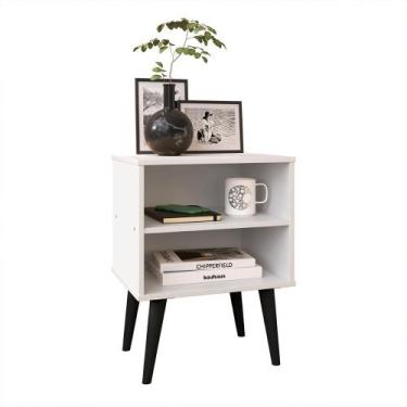 Imagem de Mesa de Cabeceira Pequena Prateleira Nicho Decorativo Apoio Lateral Ca