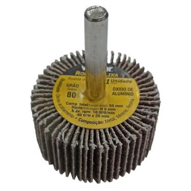 Imagem de Kit 6 Lixas Circular Roda Pg 40 X 20mm Grão 080 - Vonder