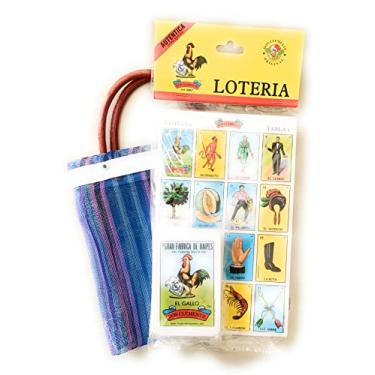 Imagem de Grahmart Bingo Mexicano Autêntico - Conjunto de 20 Tabuleiros com Mini Bolsa de Nylon e Cancionero