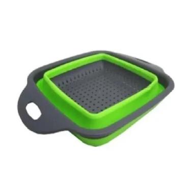 Imagem de Escorredor Silicone Retangulo Retrátil Arroz Massa Legumes - dfjn