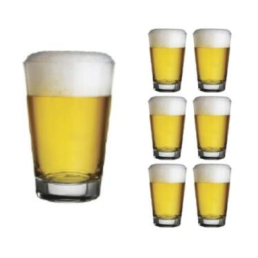 Imagem de Jogo 6 Copo De Vidro 350ml Caldereta Cerveja Suco Bar Nadir - NADIR FI