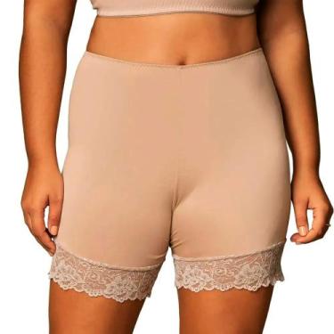 Imagem de Short Feminino Segunda Pele Longo com Renda - CHEGA MAIS, Chocolate, M