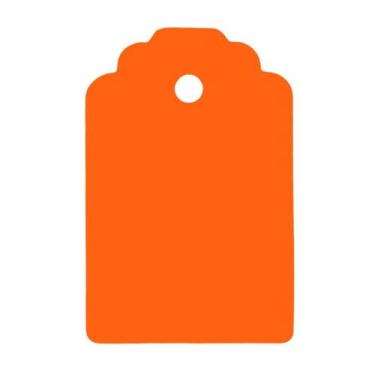 Imagem de Tag Laranja com furo 10un - Rizzo - RIZZO DISTRIBUIDORA DE EMBALAGENS