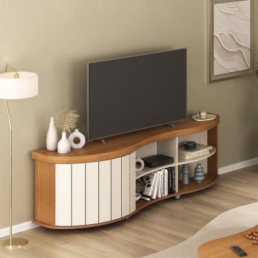 Imagem de Rack para Sala de Estar Magnum 180,0cm X 55,5cm X 45,0cm Cinamomo/ Off White