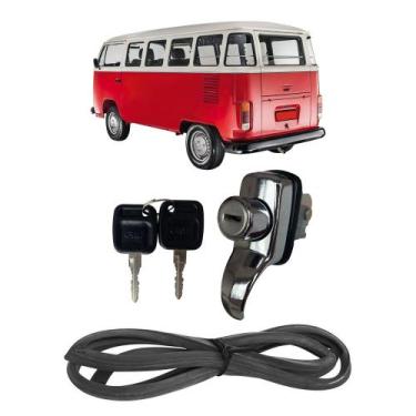 Imagem de Kit Maçaneta Chave Borracha Tampa Motor Kombi 1975 A 1997 -  Supercent