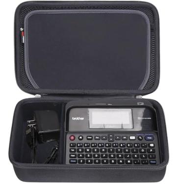 Imagem de FBLFOBELI Estojo rígido de armazenamento para etiquetadora Brother P-Touch PTD410/PTD600/D610BT Connected Label Maker (preto)