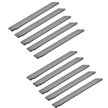 Imagem de Puxador de borda de dedo preto estilo moderno 10 peças, puxadores de armário de alumínio alça de gaveta invisível, puxador de armário de cozinha ferragens de móveis para casa cozinha escritório