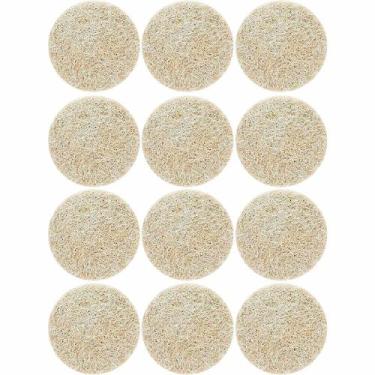 Imagem de Feltro Sintético para Móveis Leves Scotch Redondo Marrom Médio 12 Unid