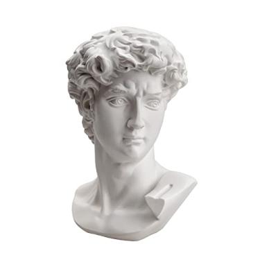 Imagem de Waldosia Estátua do busto David de Michelangelo de 15 cm (branca)