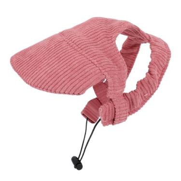 Imagem de Boné de beisebol para cães, chapéu com viseira de praia de verão para cães e gatos com furos de orelha e clipe de corda ajustável para filhotes de cachorro touca de proteção solar para animais de