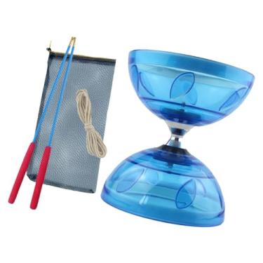 Imagem de JunZheHub Conjunto Diabolo com 2 Bastões - Kit de Malabarismo Divertido para Todas As Idades, Azul