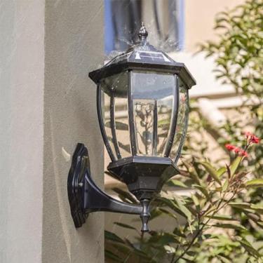 Imagem de Lâmpada De Parede Solar Simples À Prova D 'água Contemporânea Ao Ar Livre, Adequada Para Varanda, Corredor, Pátio, Porta De Villa, Hotel, Iluminação De Decoração De Jardim (9211B H45CM Solar)