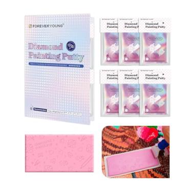 Imagem de ForeverYoung Massa de pintura de diamante, cola de argila formulada cientificamente, cera para acessórios e ferramentas de arte de diamante (15 g x 6)
