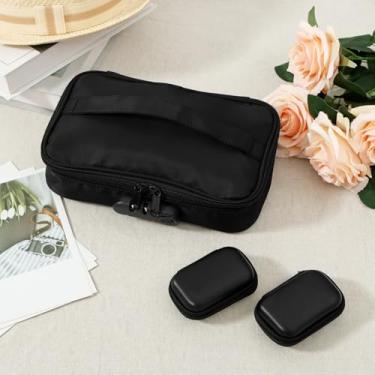 Imagem de DJAPWPX Bolsa de armazenamento de brinquedos bloqueável, bolsa de armazenamento portátil com mini caixa de zíper, bolsa organizadora leve com trava, bolsa prática com trava para mulheres e homens