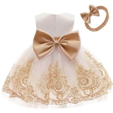 Imagem de Vestido AIMJCHLD para niñas pequeñas con lazo de Navidad y Pascua 2T-3
