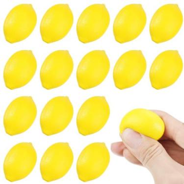 Imagem de Pacote com 20 bolas Foam Lemon Stress Relieve Ball Hungdao para festa
