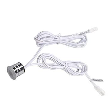 Imagem de Interruptor de toque LED azul, caixa de liga de alumínio, controle de toque altamente sensível, instalação embutida, CC 5-24 V, para luzes de armário de LED, luzes de armário, entrada, parede