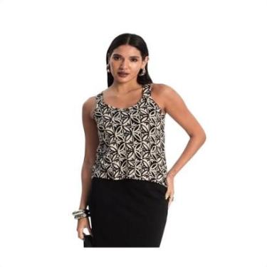 Imagem de Blusa Regata Nadador Feminina Estampada Alça Larga Rovitex-Feminino