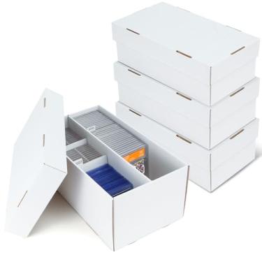 Imagem de MnnktClair 4 Pack Graded Trading Card Storage Box - 2 Rows Graded Card Case, Divided Cardboard Boxes for Sports Card Storage, Compatible with PSA/GMA/CSG/SGC/HGA