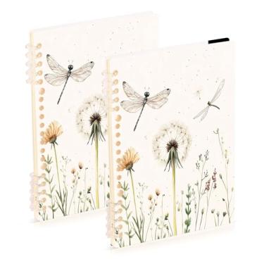 Imagem de Burbuja Cadernos com nome, papel pautado universitário A5 com 60 folhas, fichário para escritório, 2 unidades