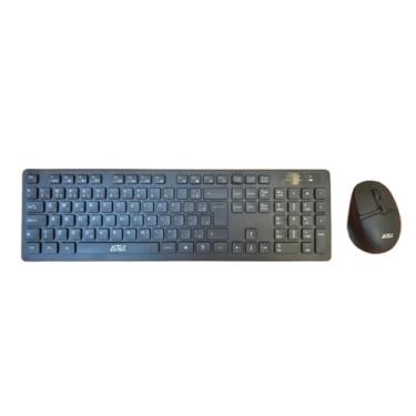 Imagem de Kit Teclado e Mouse Sem Fio ABNT2 Escritório 2.4 ghz, Teclas silenciosas e Macias - AKT-w111